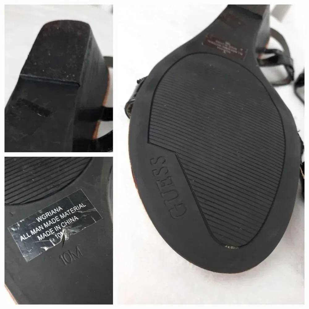 Guess Women's Black Strappy Sandals Size 10M